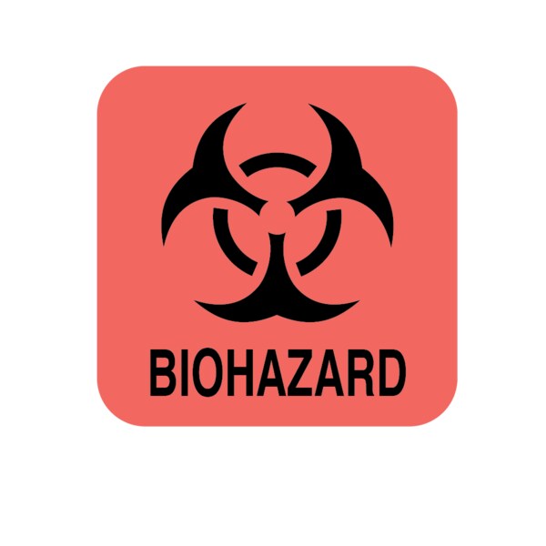 Label, Biohazard Symbol 15/16" x 15/16"
